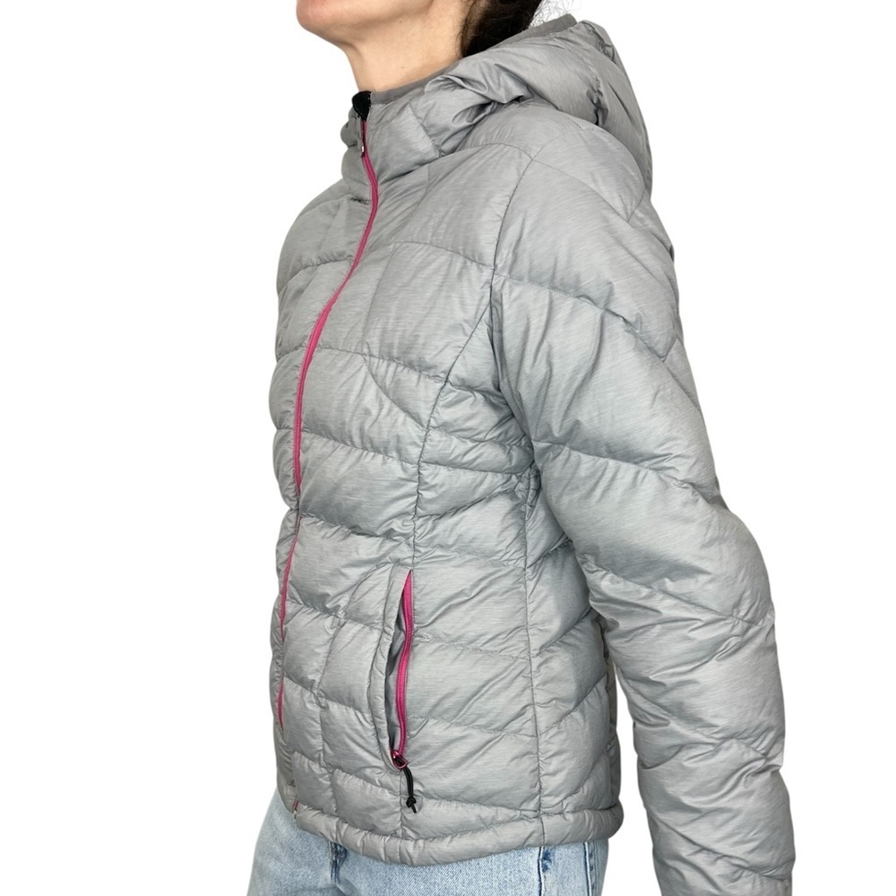 Lole Montreal grey down feather lightweight hooded puffer jacket M 8-10